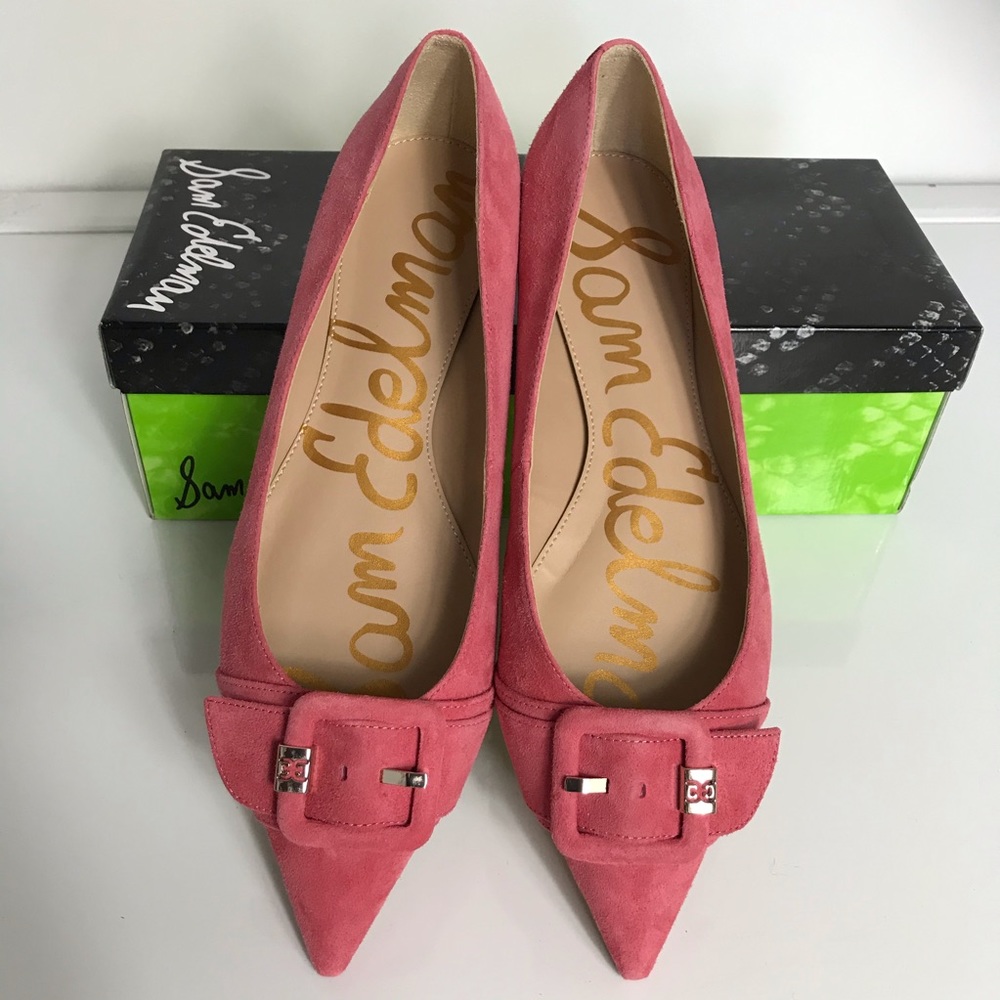 Sam Edelman Sonja Suede Buckle Flats - Picture 5 of 8